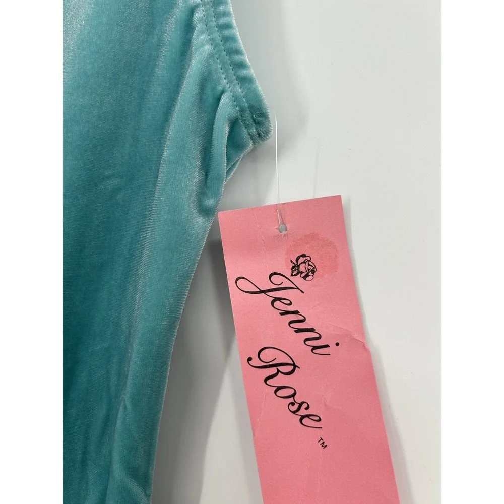Leotard Dance Girls 4-6 Teal Velvet